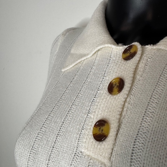 MISSGUIDED Ribbed Knit Mini Dress With Fringe Winter Long Sleeve Turtleneck - Picture 5 of 7